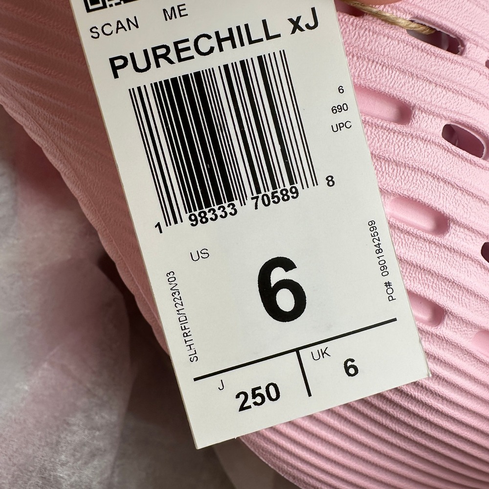 Adidas Purechill XJ Slip-On Sneakers Kids Size 6 Pink Silver KJ8112 NEW - Picture 8 of 9